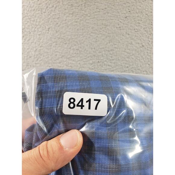 Tommy Bahama Shirt Men's 2XL Blue Newport Coast Button Up Plaid Long Sleeve - Picture 12 of 12